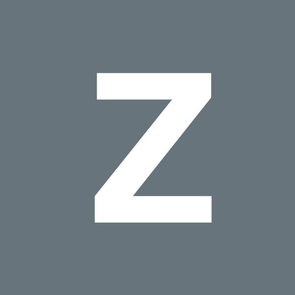 Das Bild zeigt einen großen, weißen Buchstaben 'Z', der auf einem grauen Hintergrund zentriert ist.