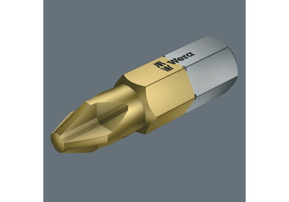 Wera Bit 855/1 TIN DIN3126-D6,3/ISO1173 Pozidriv PZ2 L.25mm