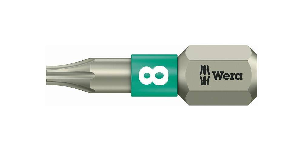 Wera Bit 3867/1 TS DIN3126-D6,3/ISO1173 Torx TX8 L.25mm Edelstahl