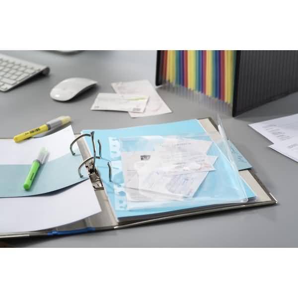 Dokumentenhülle Crystal A5 PP Streifenoptik transparent