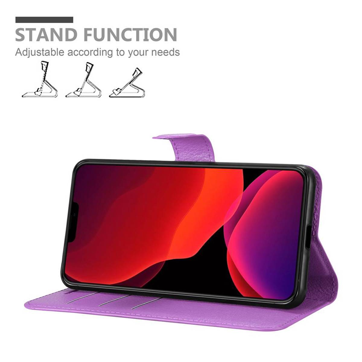 Cadorabo Hülle für Apple iPhone 12 PRO MAX Schutz Hülle in Lila Handyhülle Etui Case Cover Magnetverschluss