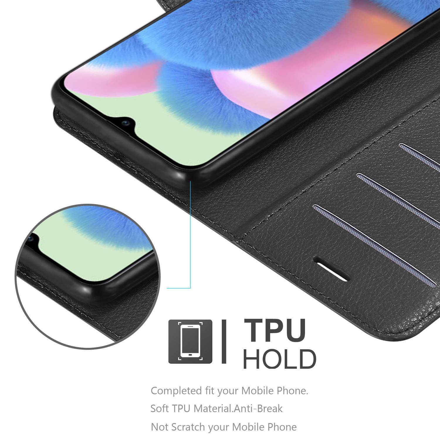 Cadorabo Hülle für Samsung Galaxy A50 4G / A50s / A30s Schutz Hülle in Schwarz Handyhülle Etui Case Cover