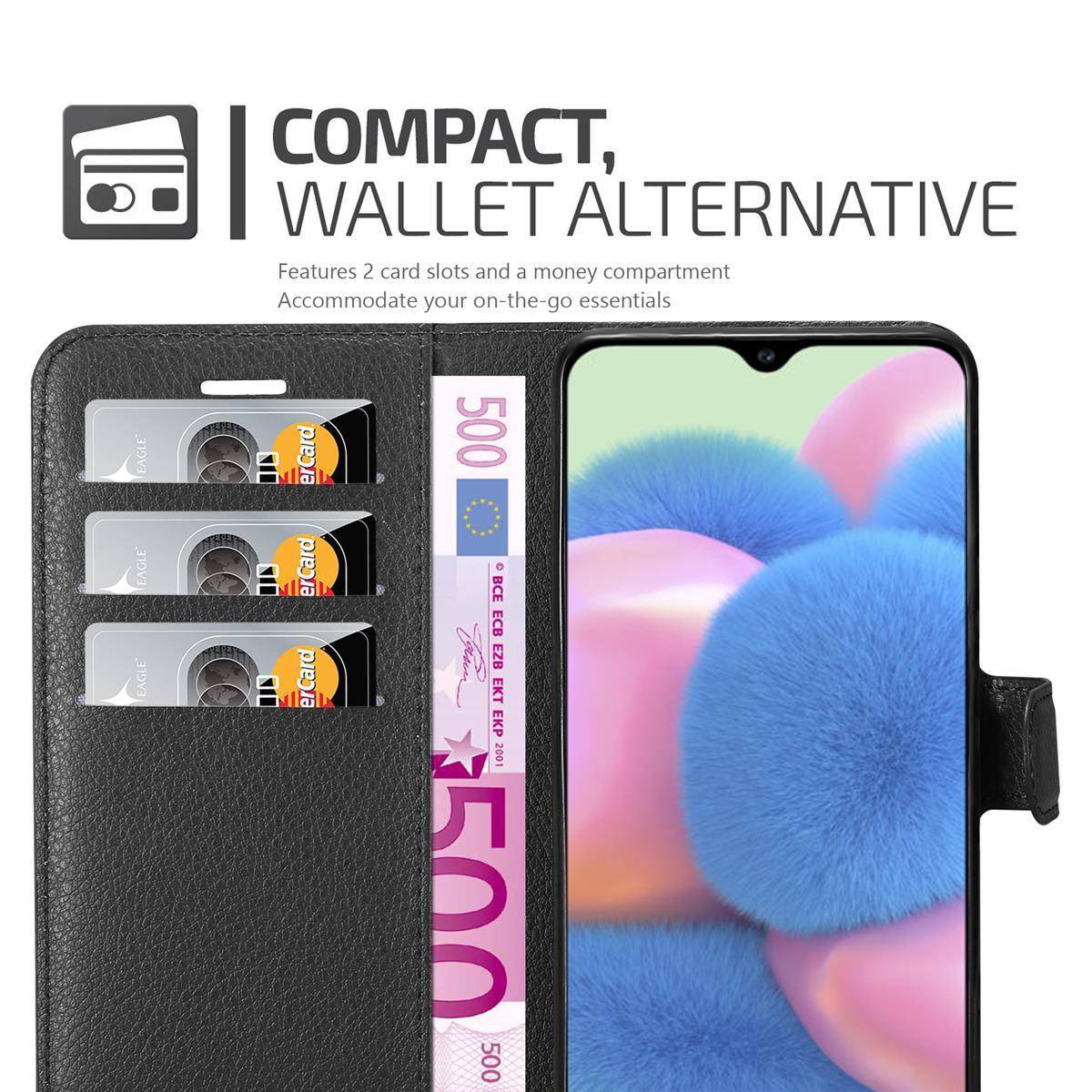 Cadorabo Hülle für Samsung Galaxy A50 4G / A50s / A30s Schutz Hülle in Schwarz Handyhülle Etui Case Cover