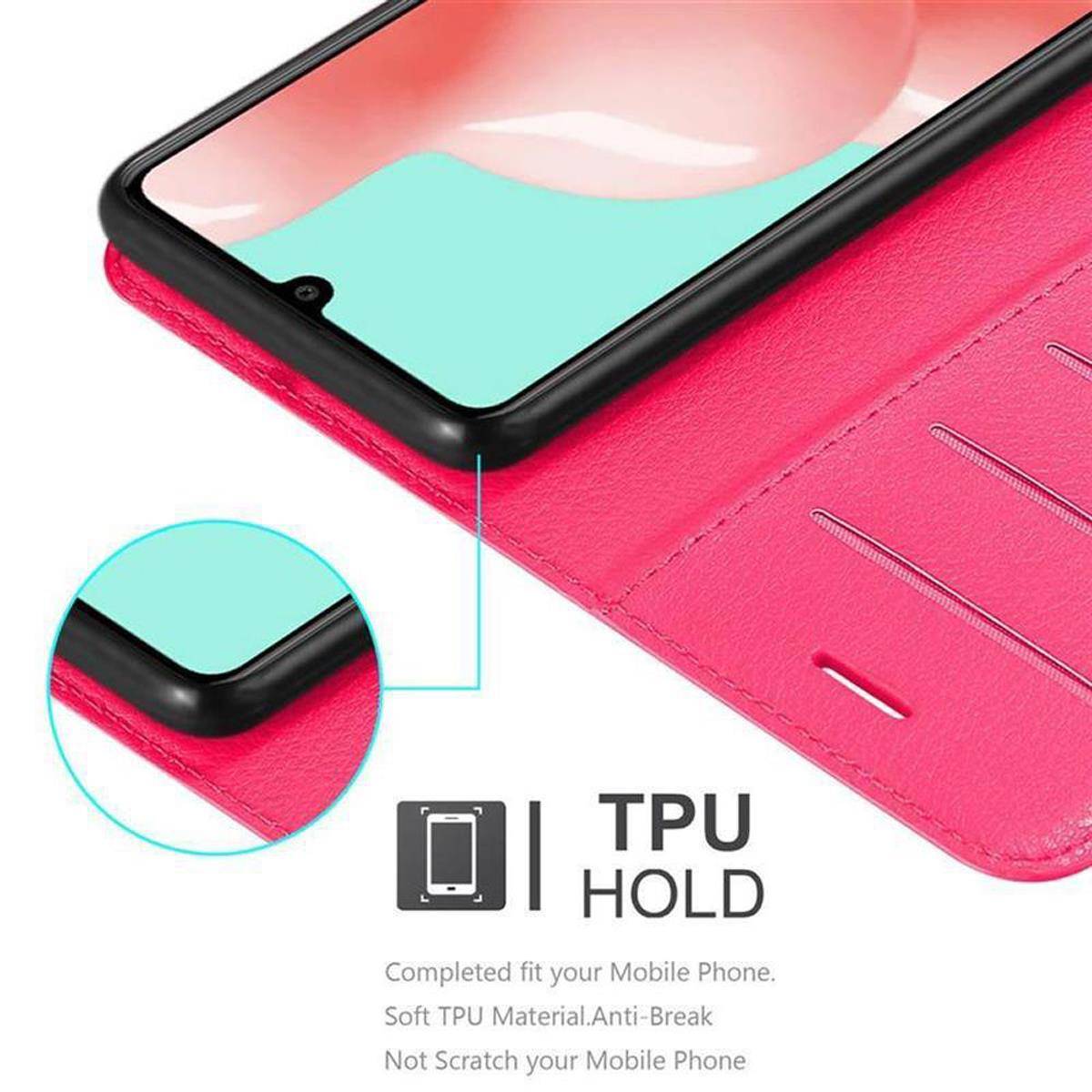 Cadorabo Hülle für Samsung Galaxy A41 Schutz Hülle in Pink Handyhülle Etui Case Cover Magnetverschluss