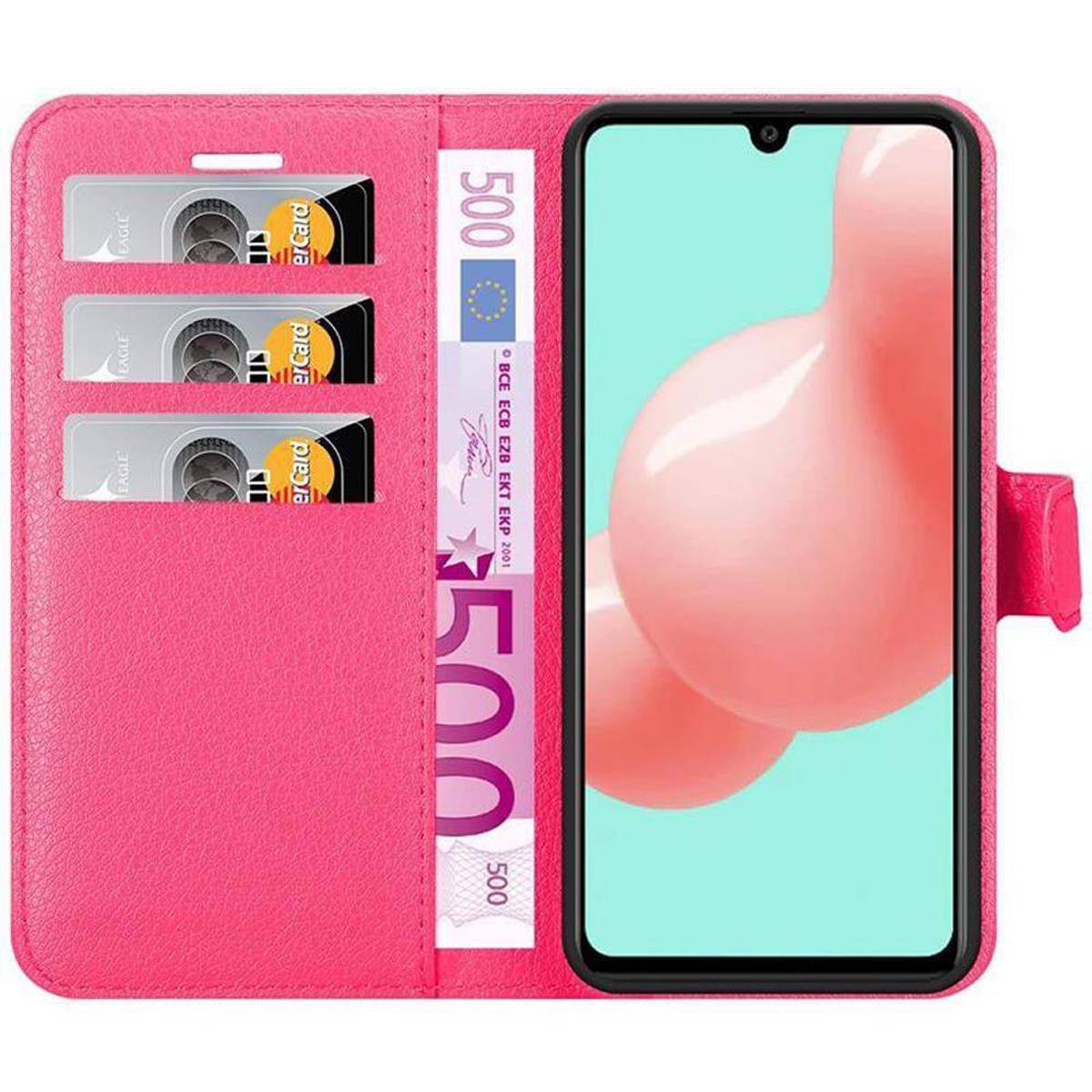 Cadorabo Hülle für Samsung Galaxy A41 Schutz Hülle in Pink Handyhülle Etui Case Cover Magnetverschluss