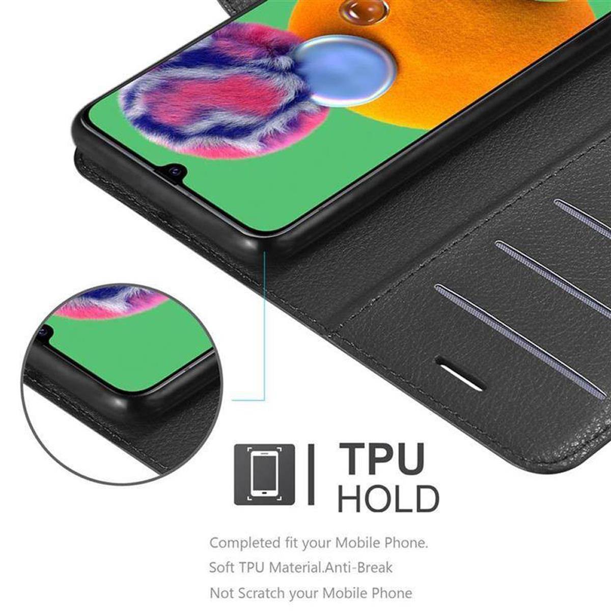 Cadorabo Hülle für Samsung Galaxy A90 5G Schutz Hülle in Schwarz Handyhülle Etui Case Cover Magnetverschluss