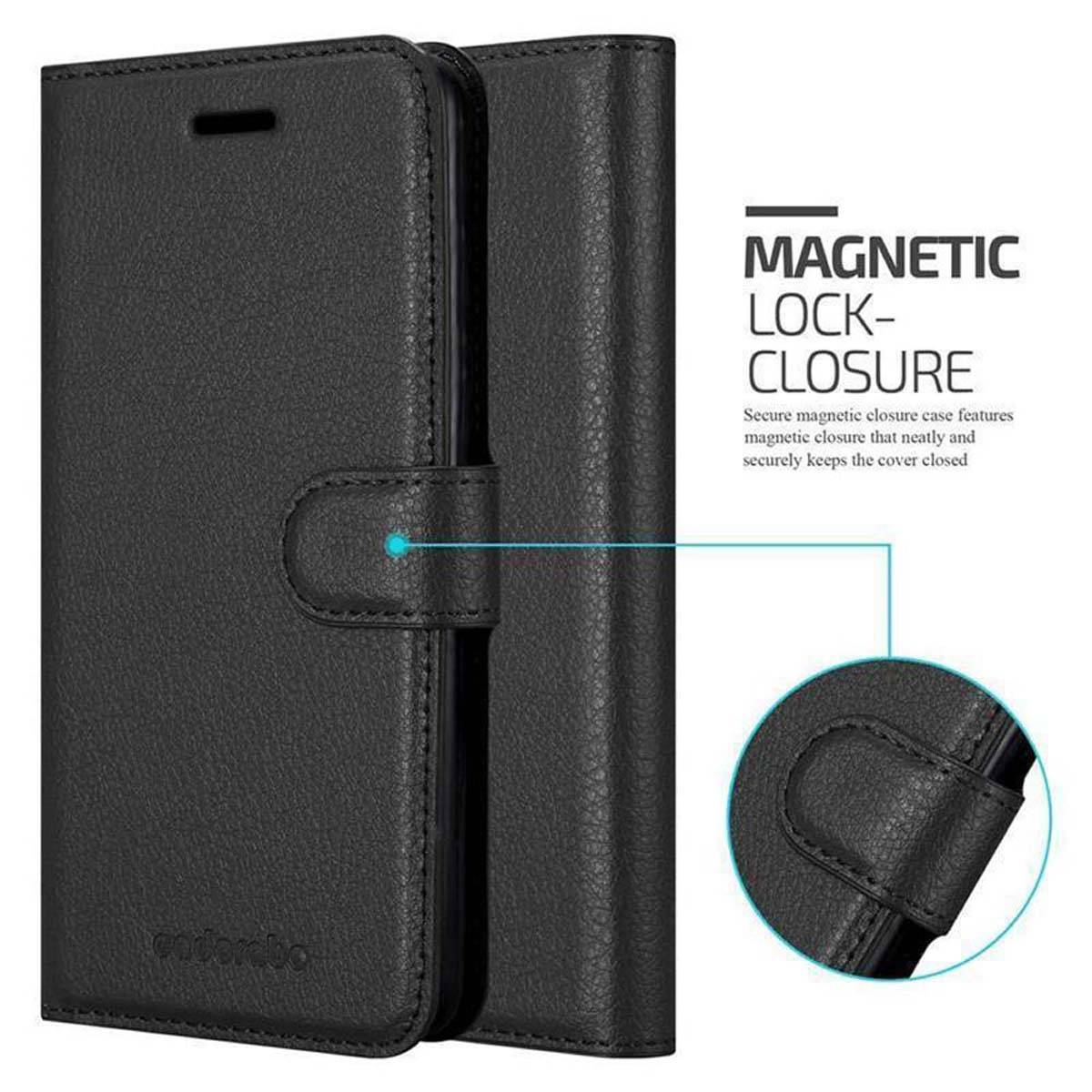 Cadorabo Hülle für Samsung Galaxy S10 PLUS Schutz Hülle in Schwarz Handyhülle Etui Case Cover Magnetverschluss