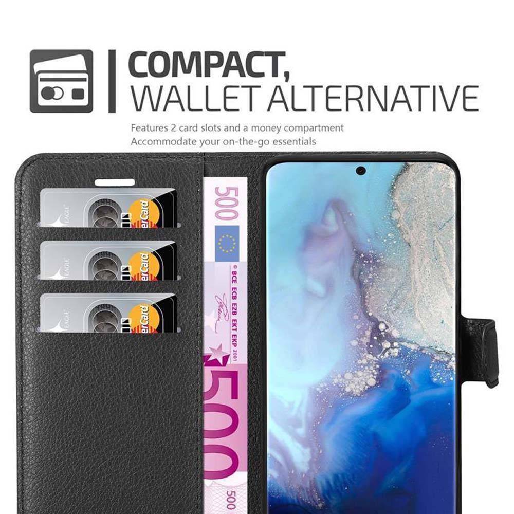 Cadorabo Hülle für Samsung Galaxy S20 Schutz Hülle in Schwarz Handyhülle Etui Case Cover Magnetverschluss