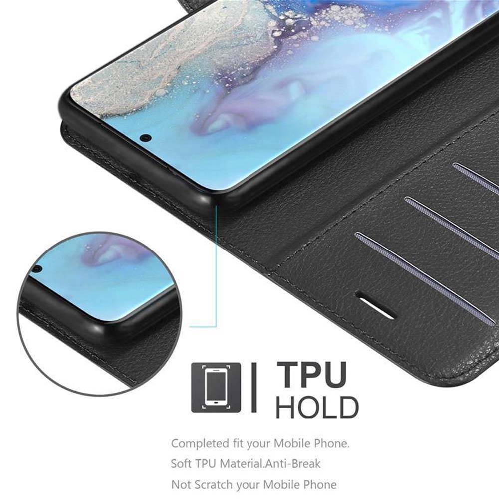 Cadorabo Hülle für Samsung Galaxy S20 Schutz Hülle in Schwarz Handyhülle Etui Case Cover Magnetverschluss
