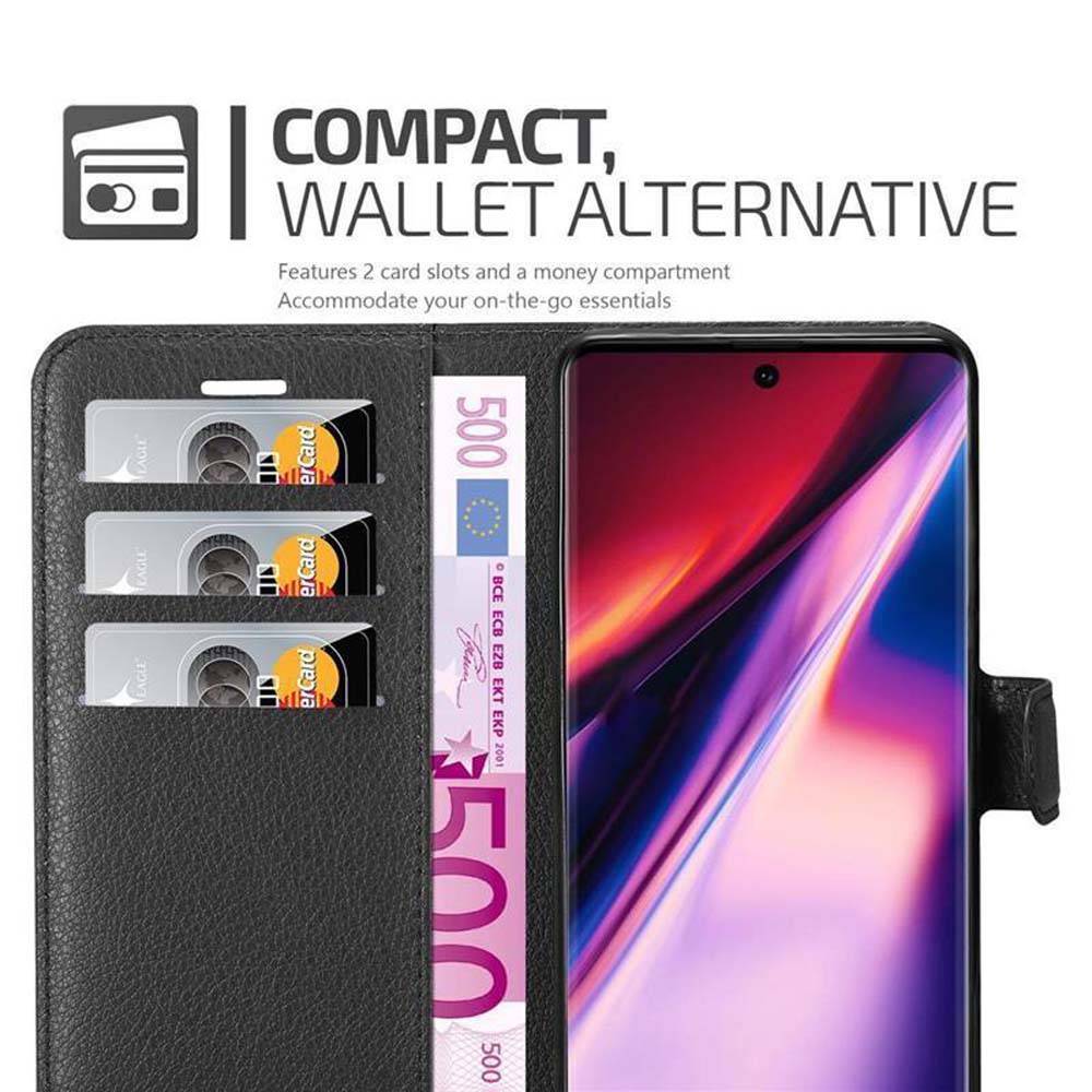 Cadorabo Hülle für Samsung Galaxy NOTE 10 Schutz Hülle in Schwarz Handyhülle Etui Case Cover Magnetverschluss