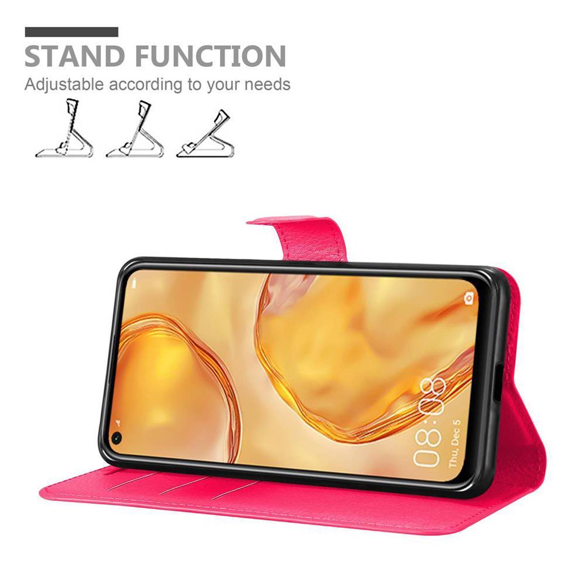 Cadorabo Hülle für Huawei NOVA 6 SE / P40 LITE / NOVA 7i Schutz Hülle in Pink Handyhülle Etui Case Cover