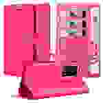 Cadorabo Hülle für Huawei P40 PRO / P40 PRO+ Schutz Hülle in Pink Handyhülle Etui Case Cover Magnetverschluss