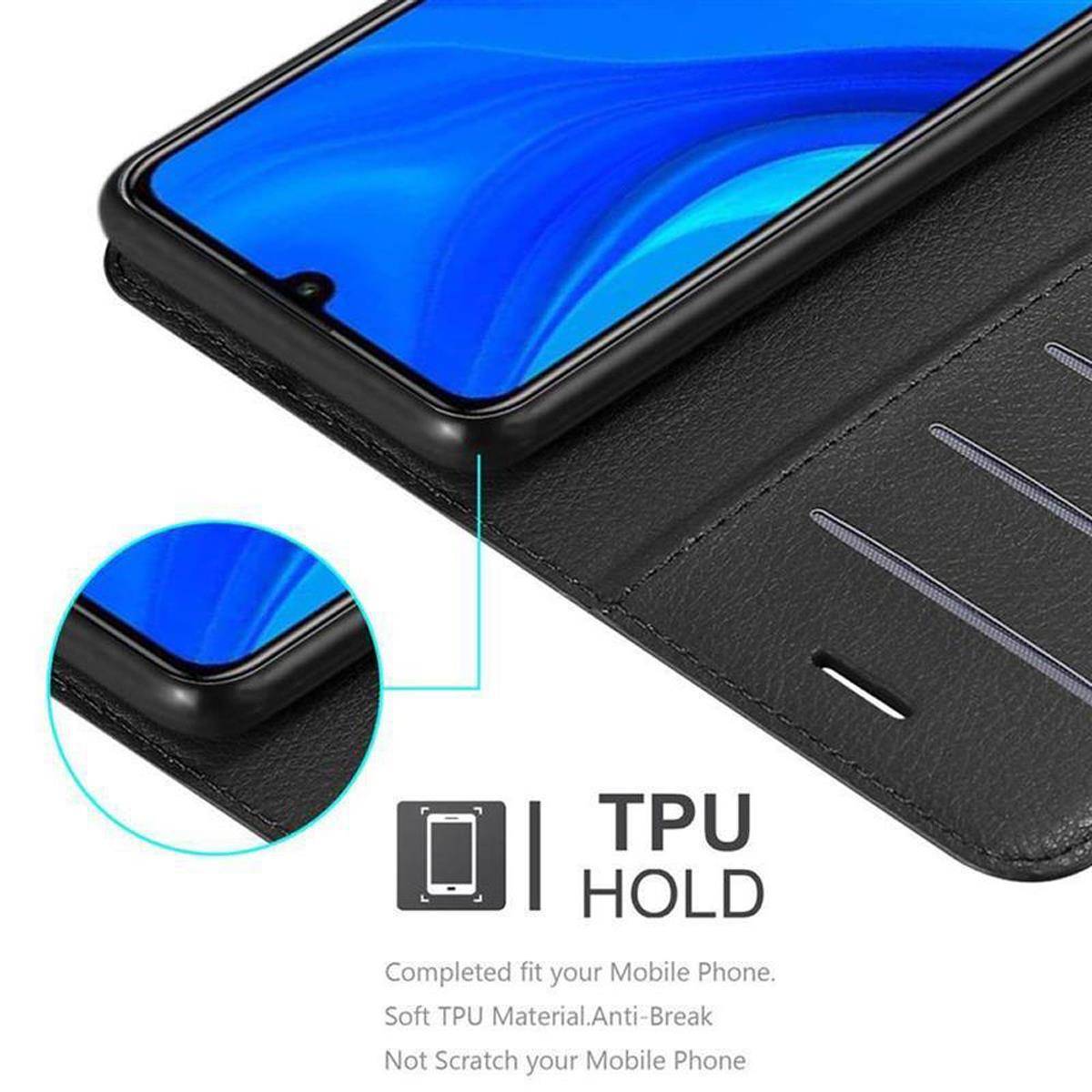Cadorabo Hülle für Huawei P SMART 2020 Schutz Hülle in Schwarz Handyhülle Etui Case Cover Magnetverschluss