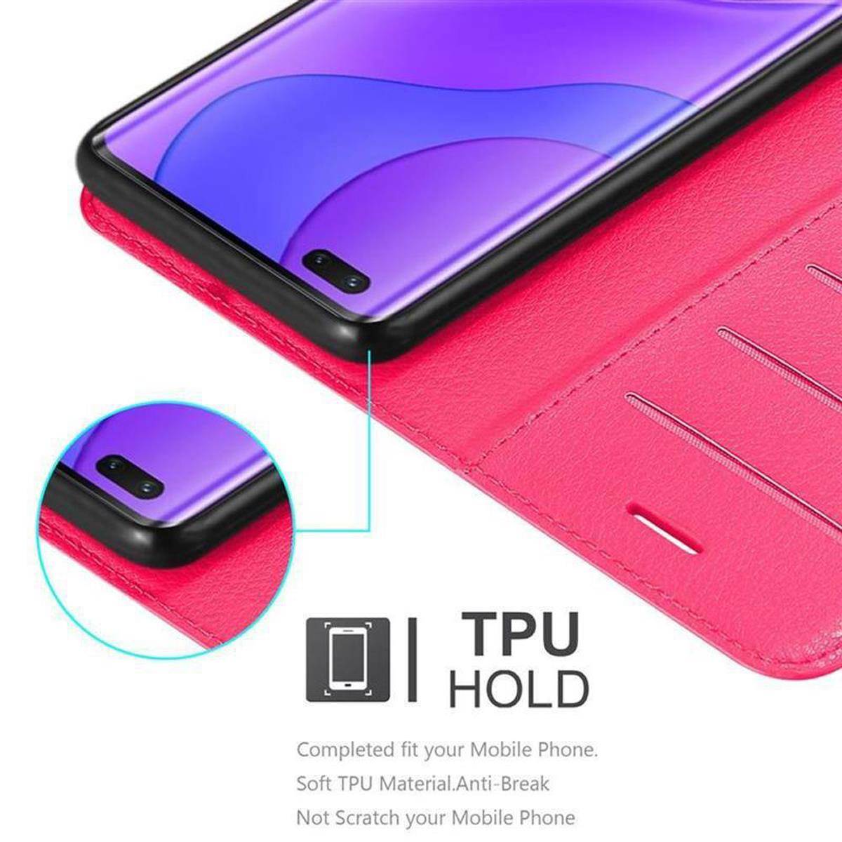 Cadorabo Hülle für Huawei NOVA 7 PRO 5G Schutz Hülle in Pink Handyhülle Etui Case Cover Magnetverschluss