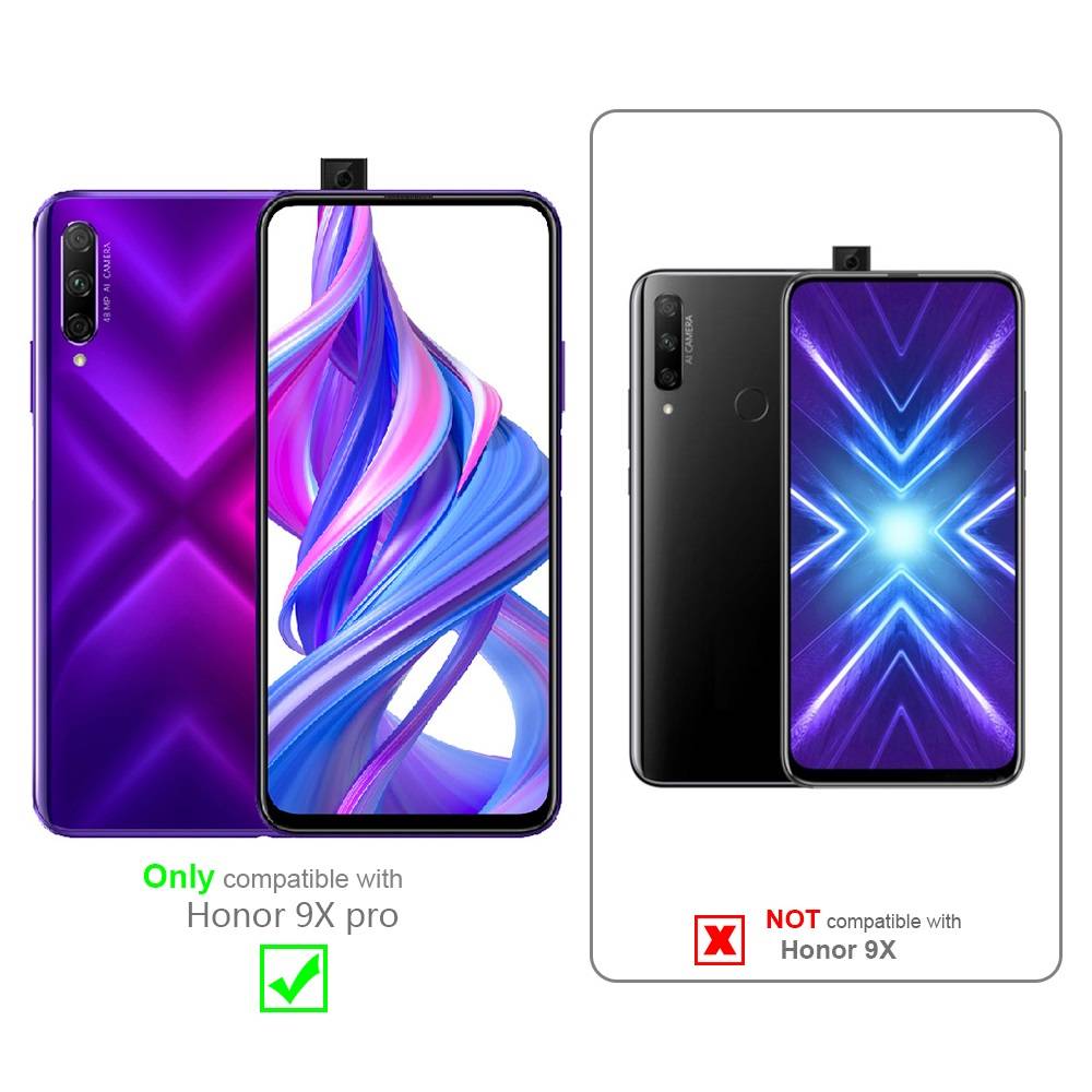 Cadorabo Hülle für Honor 9X PRO Schutz Hülle in Rot Handyhülle Etui Case Cover Magnetverschluss