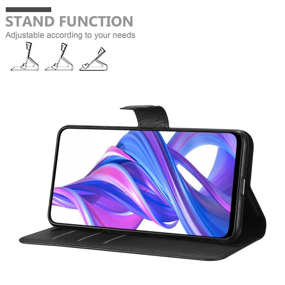 Cadorabo Hülle für Honor 9X PRO Schutz Hülle in Schwarz Handyhülle Etui Case Cover Magnetverschluss