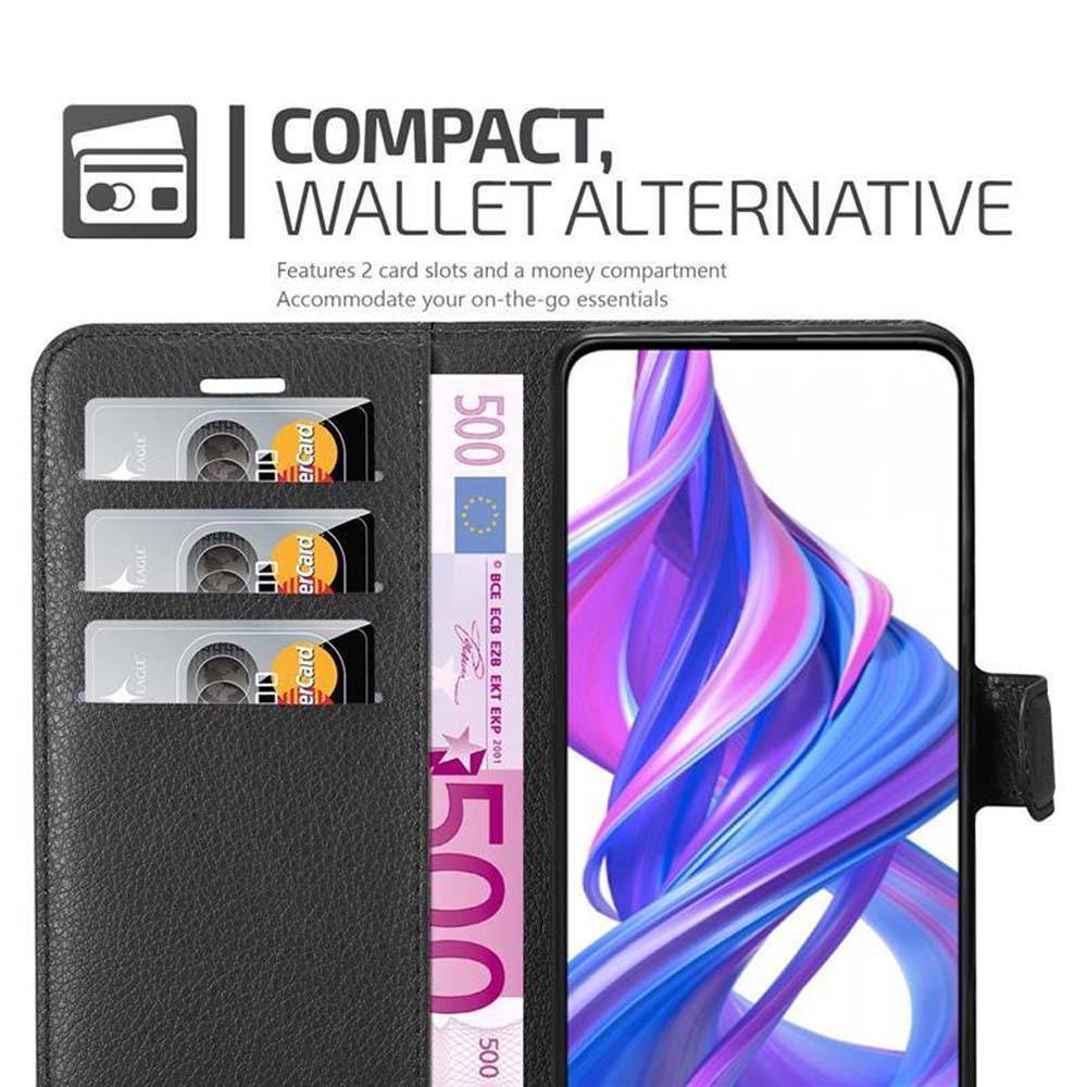 Cadorabo Hülle für Honor 9X PRO Schutz Hülle in Schwarz Handyhülle Etui Case Cover Magnetverschluss