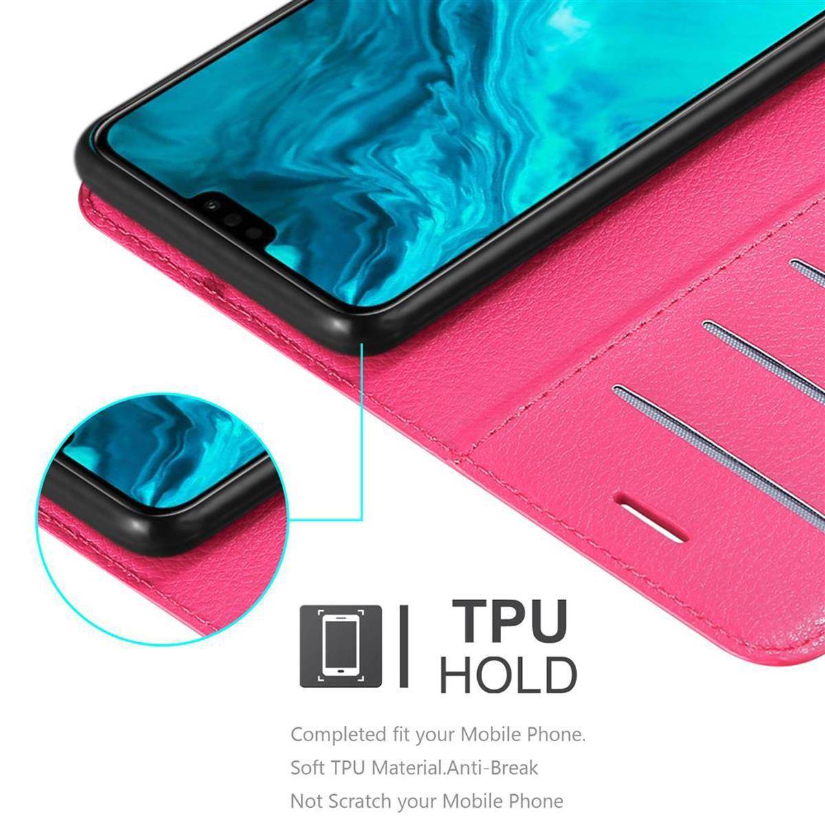 Cadorabo Hülle für Honor 9X LITE Schutz Hülle in Pink Handyhülle Etui Case Cover Magnetverschluss