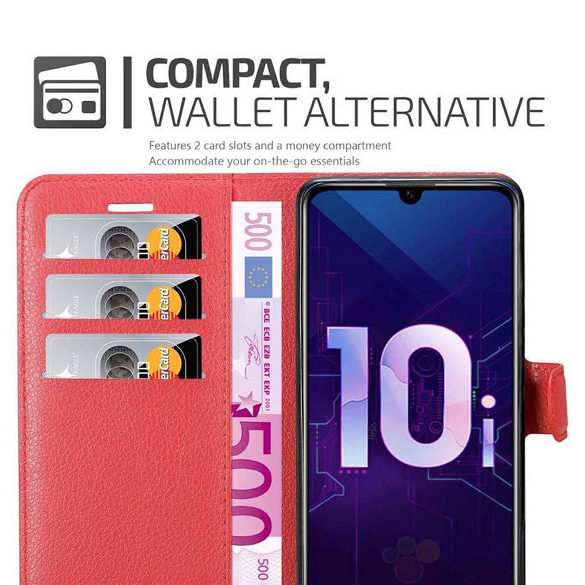 Cadorabo Hülle für Honor 10i / 20i / 20 LITE / Huawei Enjoy 9S Schutz Hülle in Rot Handyhülle Etui Case Cover