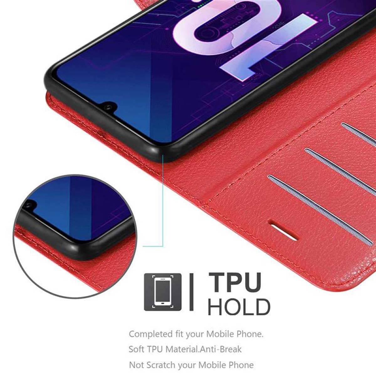 Cadorabo Hülle für Honor 10i / 20i / 20 LITE / Huawei Enjoy 9S Schutz Hülle in Rot Handyhülle Etui Case Cover