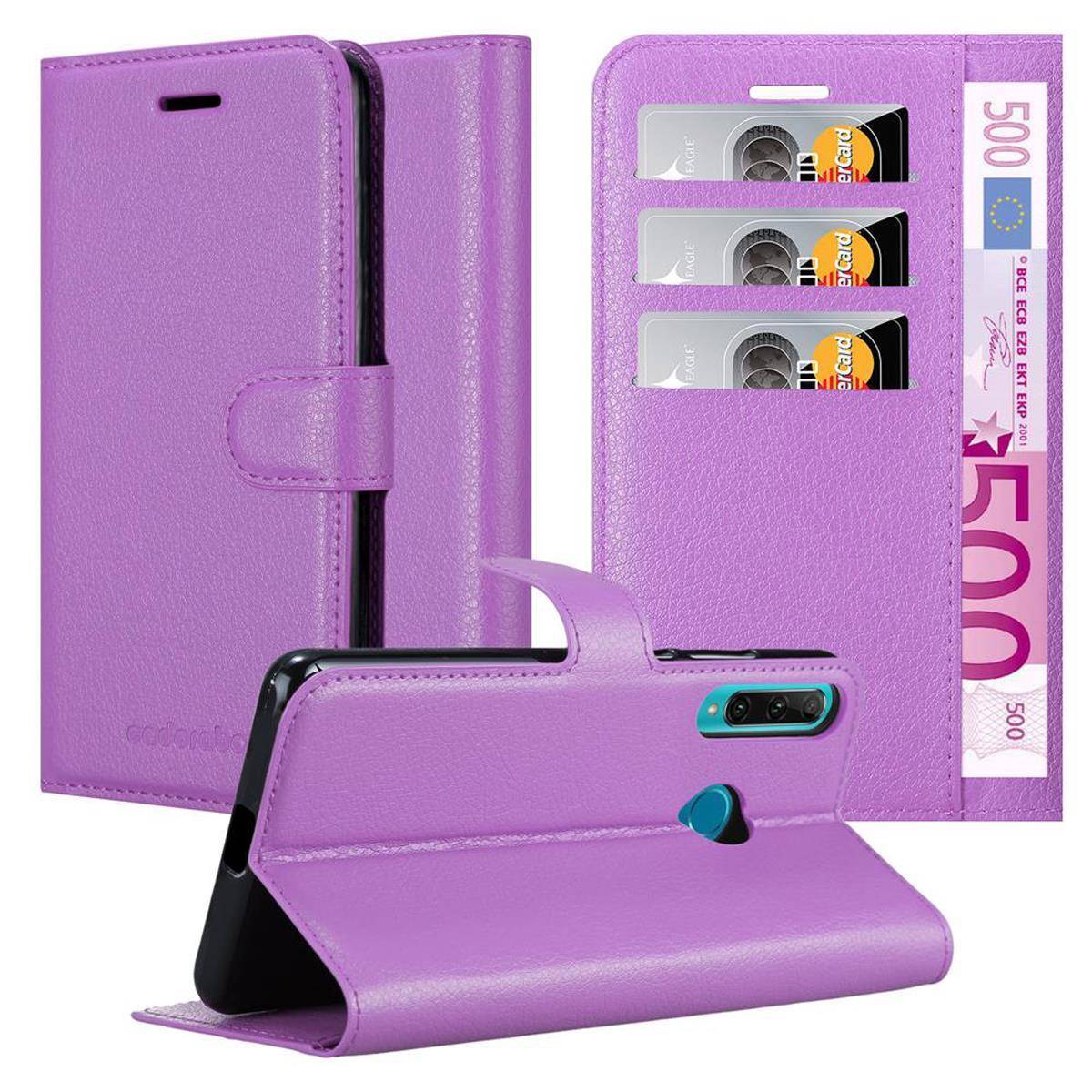 Cadorabo Hülle für Honor 20e Schutz Hülle in Lila Handyhülle Etui Case Cover Magnetverschluss