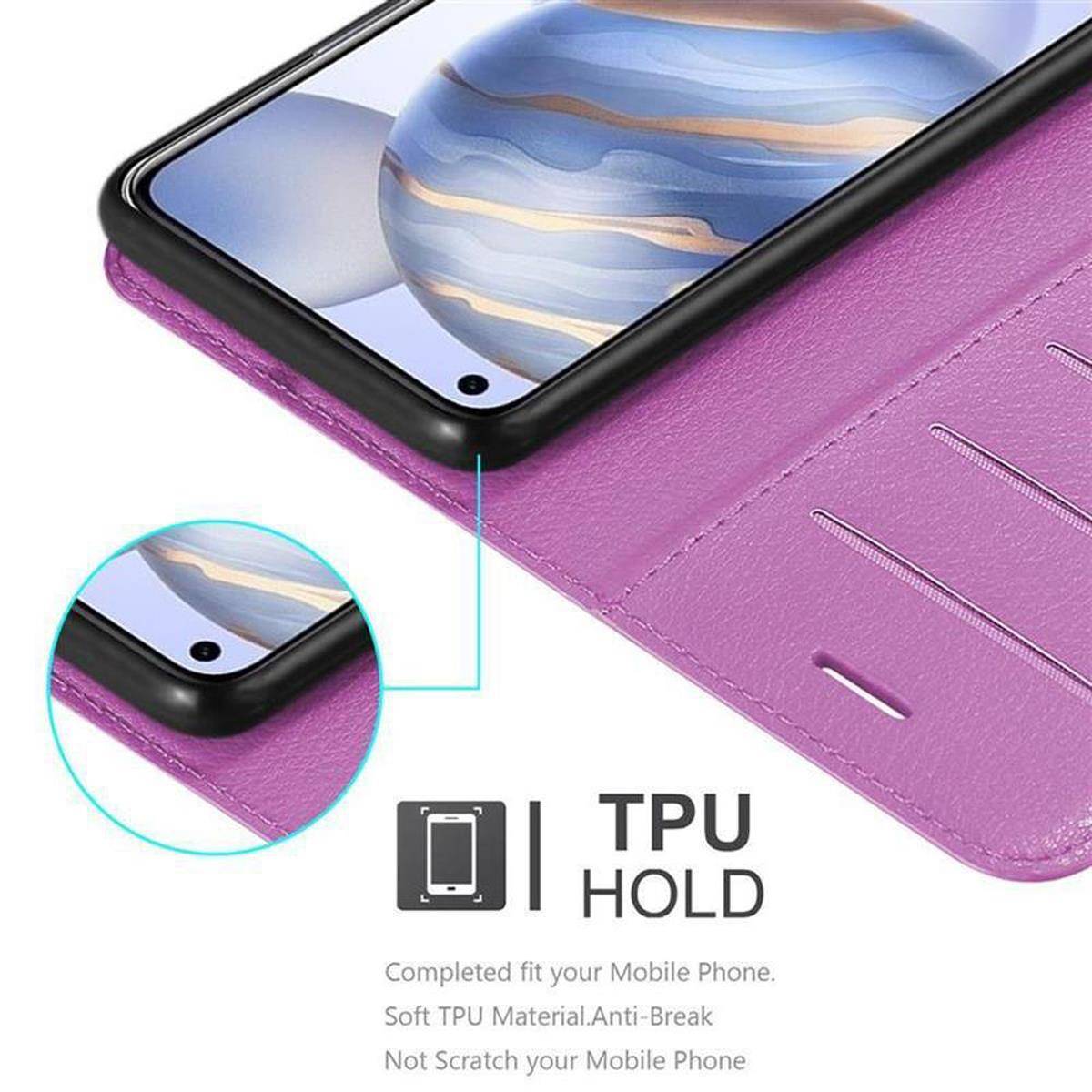 Cadorabo Hülle für Honor 30 Schutz Hülle in Lila Handyhülle Etui Case Cover Magnetverschluss