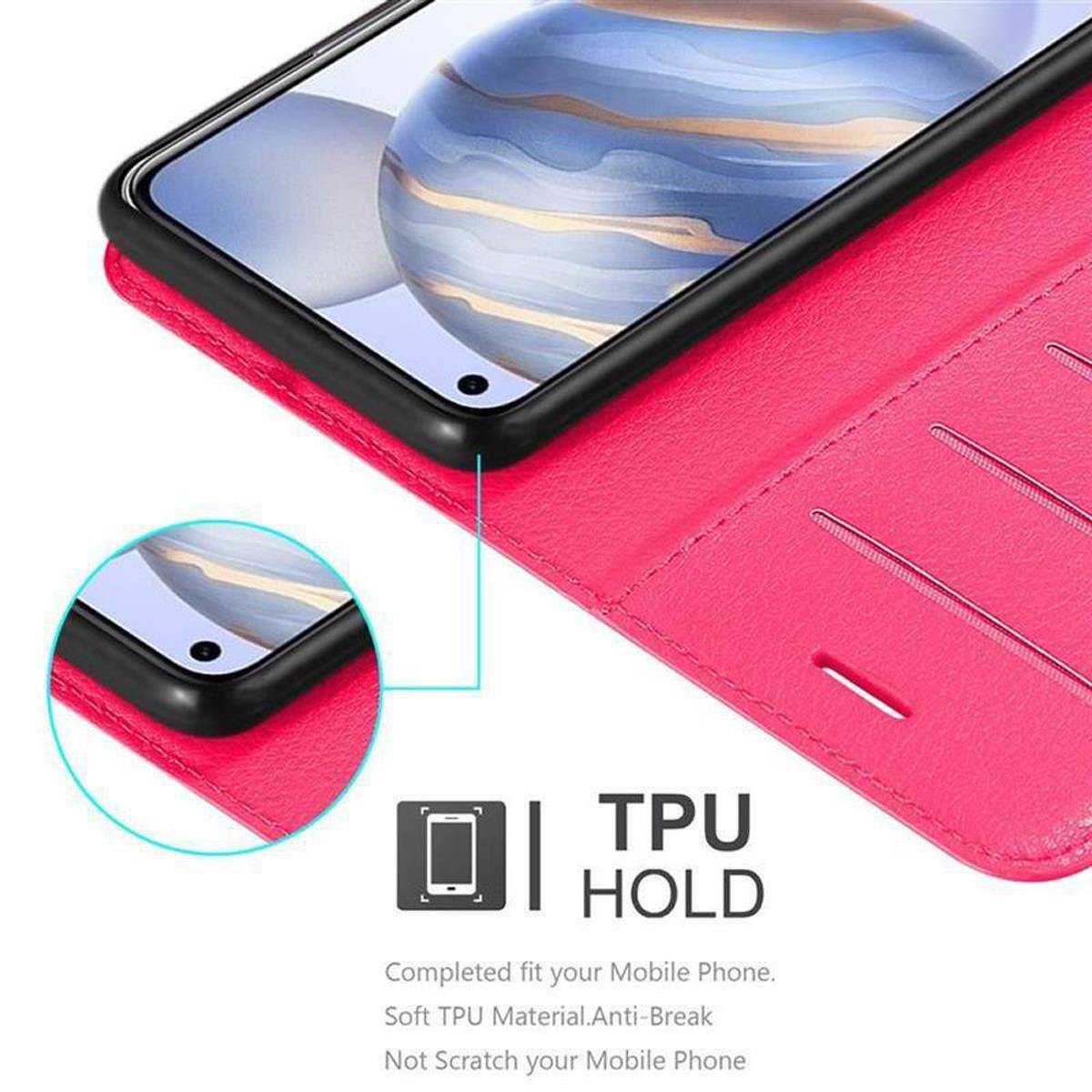 Cadorabo Hülle für Honor 30 Schutz Hülle in Pink Handyhülle Etui Case Cover Magnetverschluss