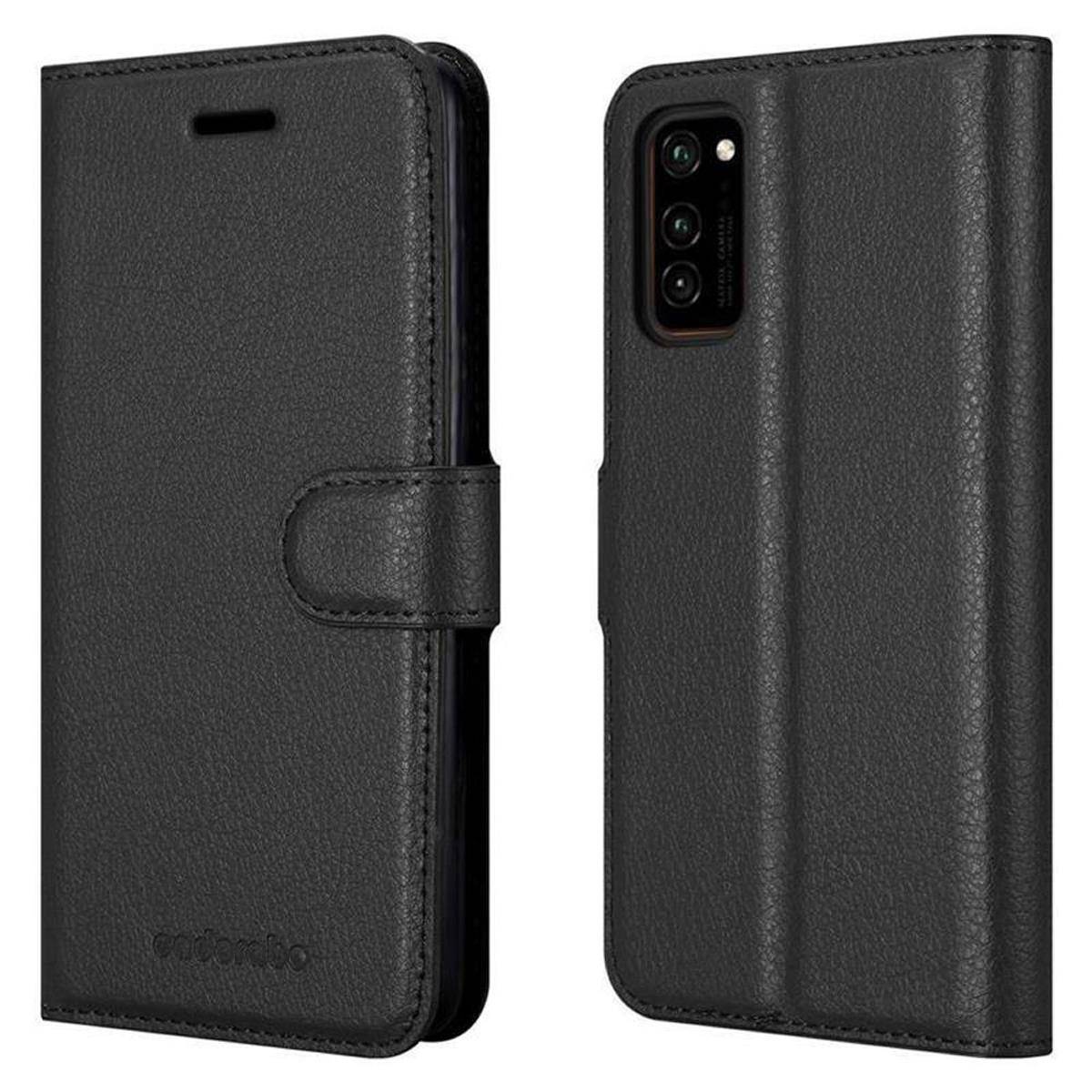 Cadorabo Hülle für Honor View 30 Schutz Hülle in Schwarz Handyhülle Etui Case Cover Magnetverschluss