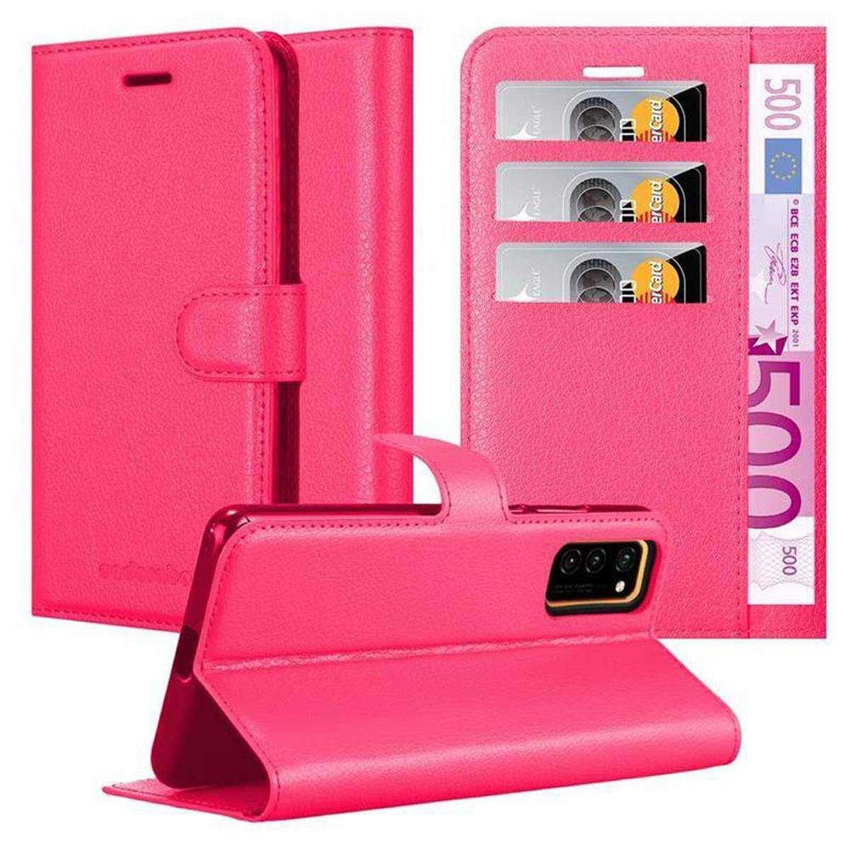 Cadorabo Hülle für Honor View 30 Schutz Hülle in Pink Handyhülle Etui Case Cover Magnetverschluss