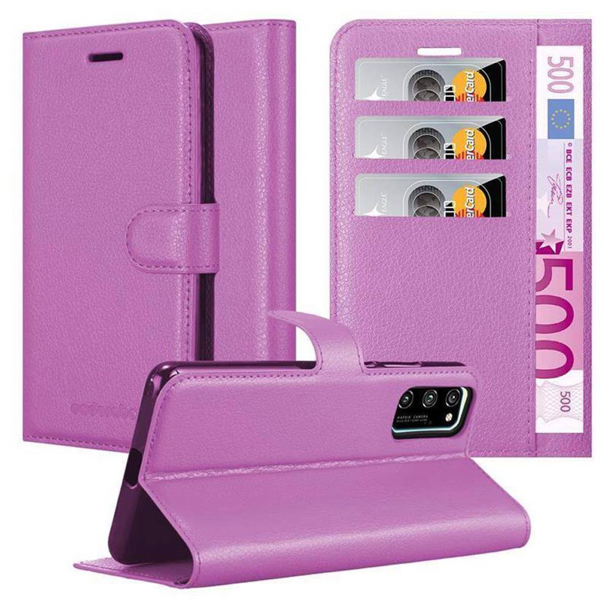 Cadorabo Hülle für Honor View 30 PRO Schutz Hülle in Lila Handyhülle Etui Case Cover Magnetverschluss