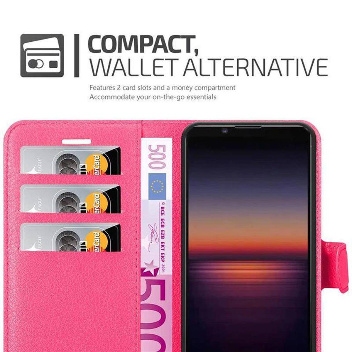 Cadorabo Hülle für Sony Xperia 1 II Schutz Hülle in Pink Handyhülle Etui Case Cover Magnetverschluss