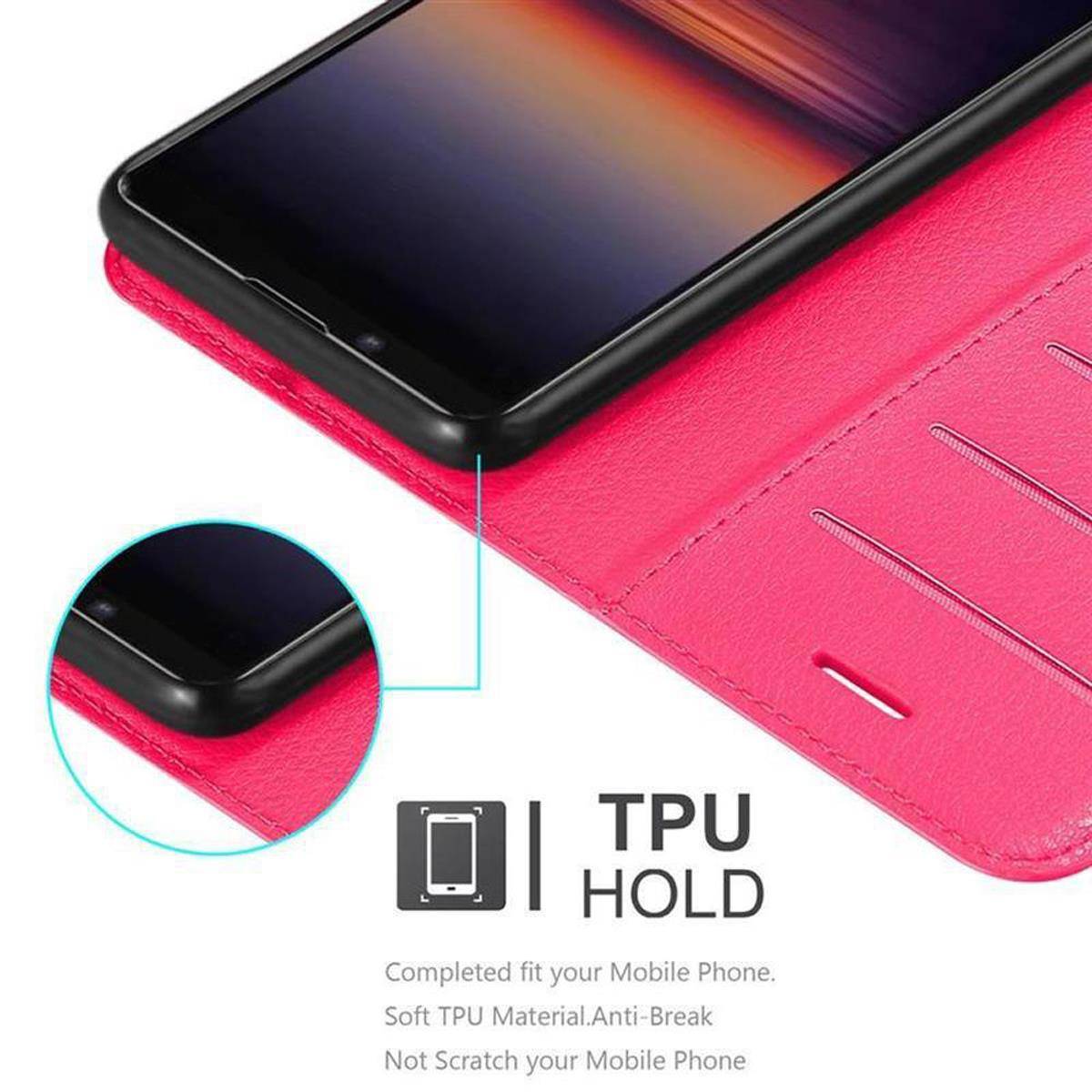 Cadorabo Hülle für Sony Xperia 1 II Schutz Hülle in Pink Handyhülle Etui Case Cover Magnetverschluss