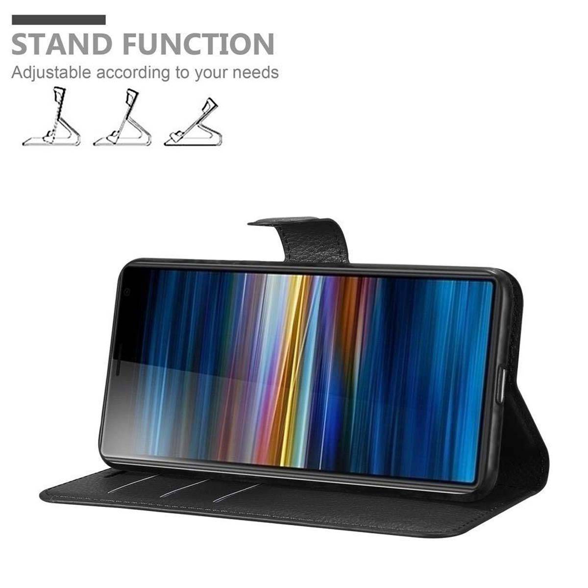 Cadorabo Hülle für Sony Xperia L3 Schutz Hülle in Schwarz Handyhülle Etui Case Cover Magnetverschluss