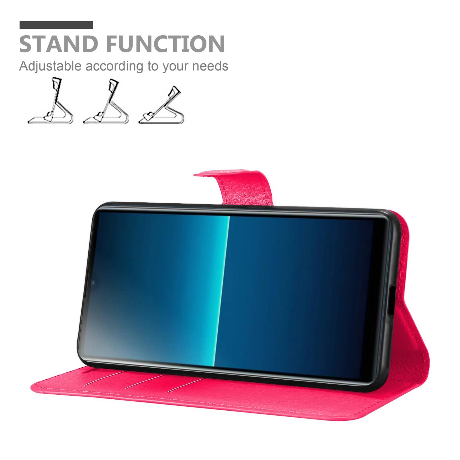 Cadorabo Hülle für Sony Xperia L4 Schutz Hülle in Rosa Handyhülle Etui Case Cover Magnetverschluss