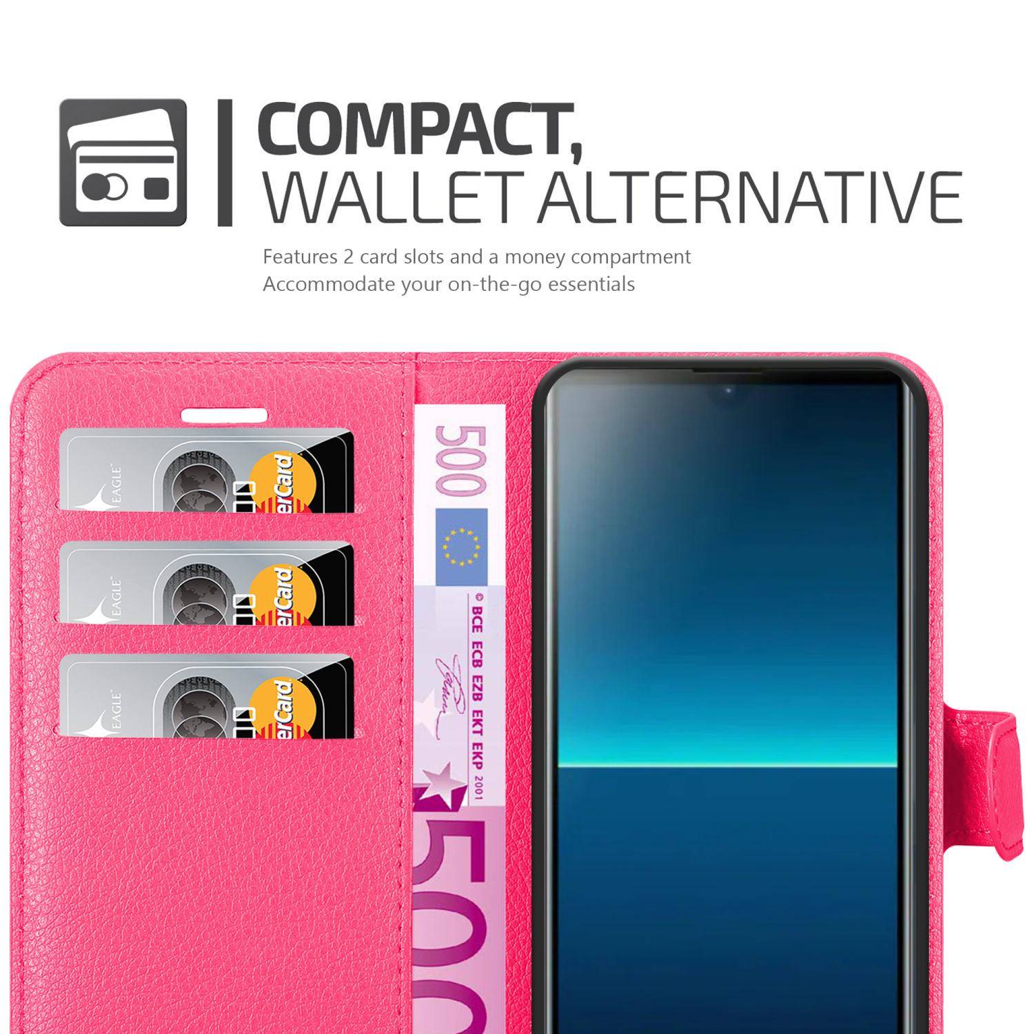 Cadorabo Hülle für Sony Xperia L4 Schutz Hülle in Rosa Handyhülle Etui Case Cover Magnetverschluss