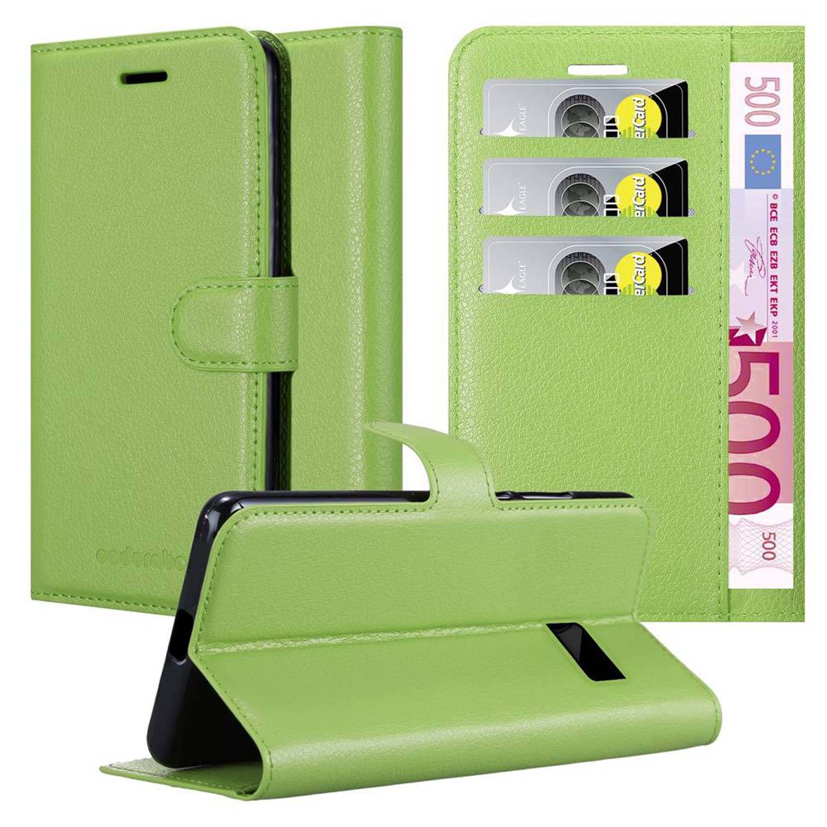 Cadorabo Hülle für HTC ONE M10 Schutz Hülle in Grün Handyhülle Etui Case Cover Magnetverschluss
