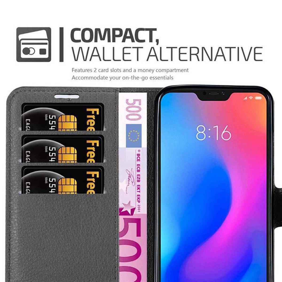 Cadorabo Hülle für Xiaomi Mi A2 LITE / RedMi 6 PRO Schutz Hülle in Schwarz Handyhülle Etui Case Cover Magnetverschluss
