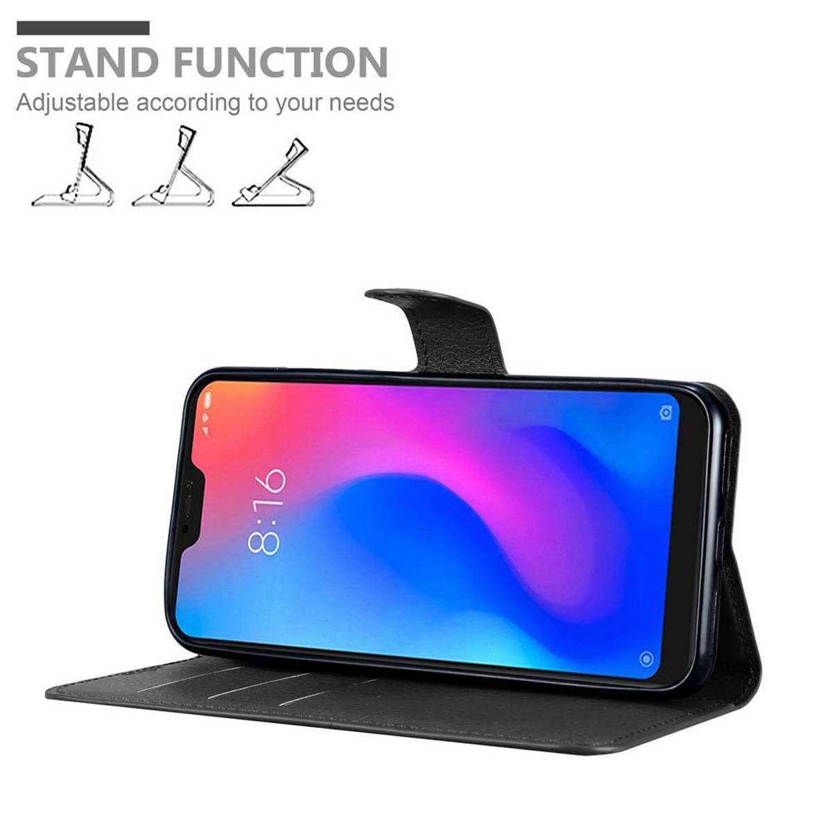 Cadorabo Hülle für Xiaomi Mi A2 LITE / RedMi 6 PRO Schutz Hülle in Schwarz Handyhülle Etui Case Cover Magnetverschluss