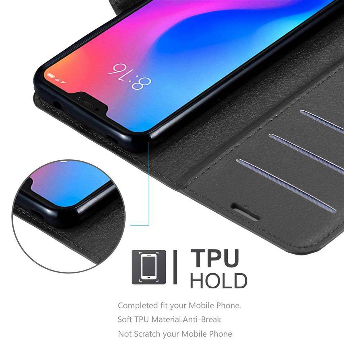 Cadorabo Hülle für Xiaomi Mi A2 LITE / RedMi 6 PRO Schutz Hülle in Schwarz Handyhülle Etui Case Cover Magnetverschluss