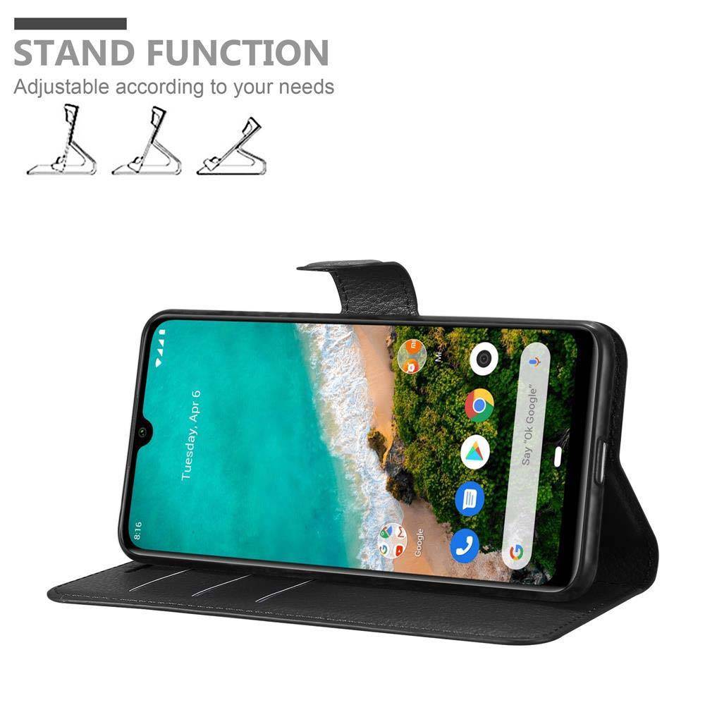 Cadorabo Hülle für Xiaomi Mi A3 Schutz Hülle in Schwarz Handyhülle Etui Case Cover Magnetverschluss
