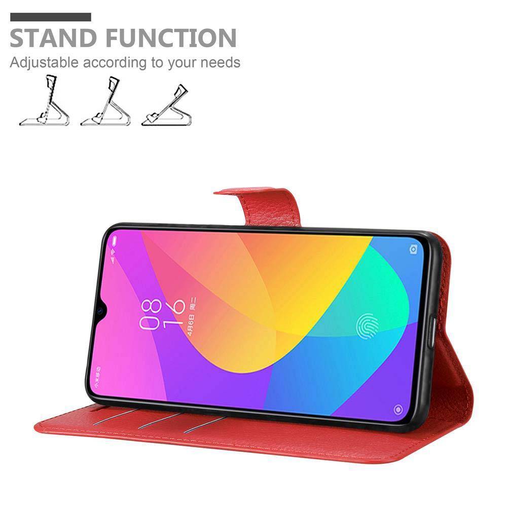 Cadorabo Hülle für Xiaomi Mi CC9 Schutz Hülle in Rot Handyhülle Etui Case Cover Magnetverschluss
