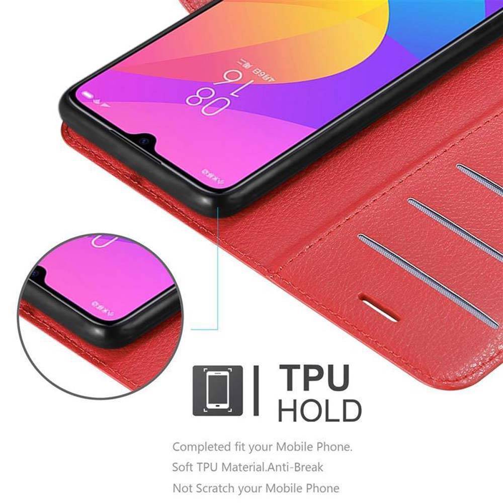 Cadorabo Hülle für Xiaomi Mi CC9 Schutz Hülle in Rot Handyhülle Etui Case Cover Magnetverschluss
