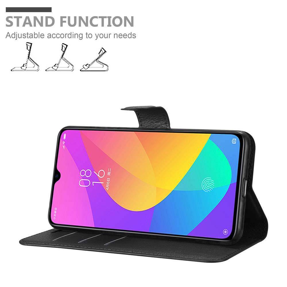 Cadorabo Hülle für Xiaomi Mi CC9 Schutz Hülle in Schwarz Handyhülle Etui Case Cover Magnetverschluss