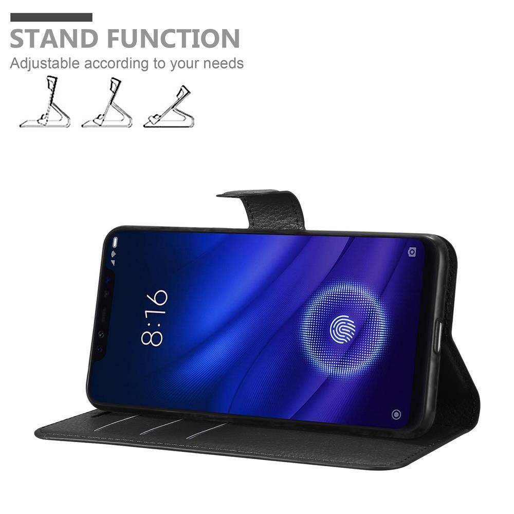 Cadorabo Hülle für Xiaomi Mi 8 PRO Schutz Hülle in Schwarz Handyhülle Etui Case Cover Magnetverschluss