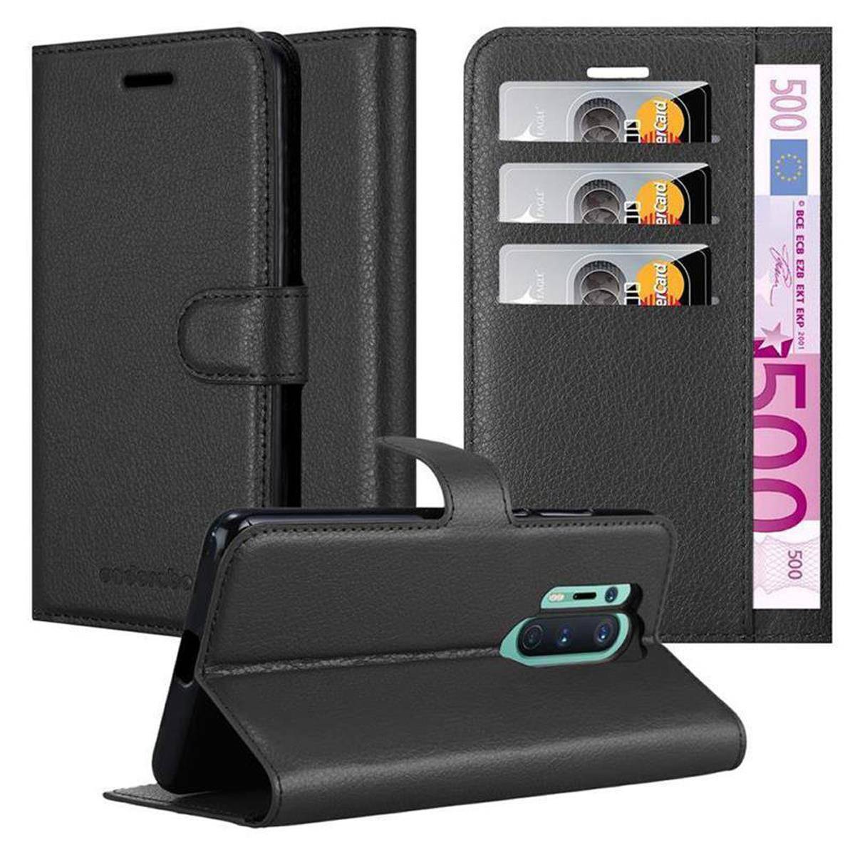 Cadorabo Hülle für OnePlus 8 PRO Schutz Hülle in Schwarz Handyhülle Etui Case Cover Magnetverschluss