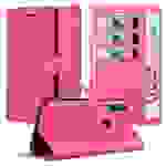 Cadorabo Hülle für Alcatel 1S 2020 Schutz Hülle in Pink Handyhülle Etui Case Cover Magnetverschluss