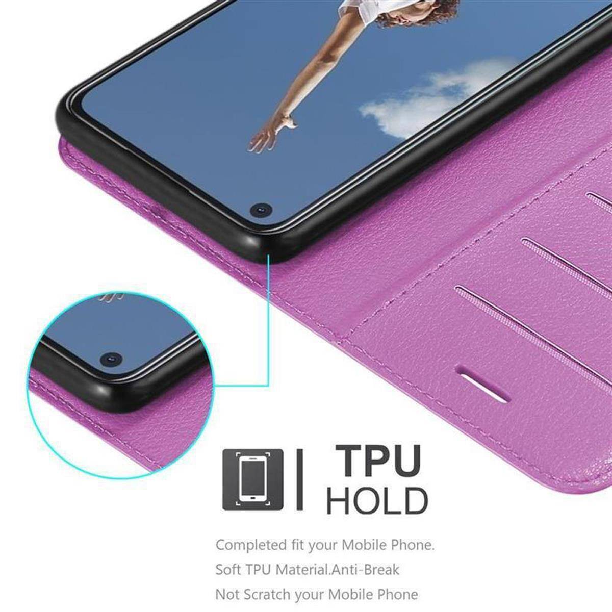 Cadorabo Hülle für Oppo A52 Schutz Hülle in Lila Handyhülle Etui Case Cover Magnetverschluss