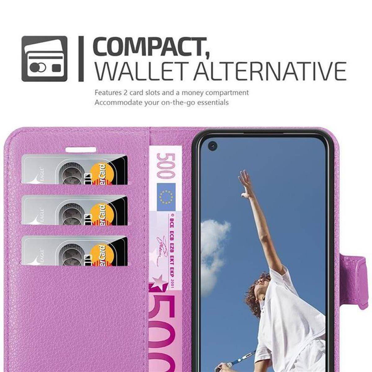Cadorabo Hülle für Oppo A52 Schutz Hülle in Lila Handyhülle Etui Case Cover Magnetverschluss