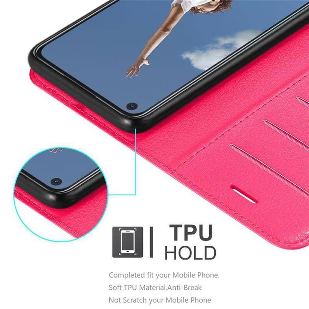 Cadorabo Hülle für Oppo A52 Schutz Hülle in Pink Handyhülle Etui Case Cover Magnetverschluss