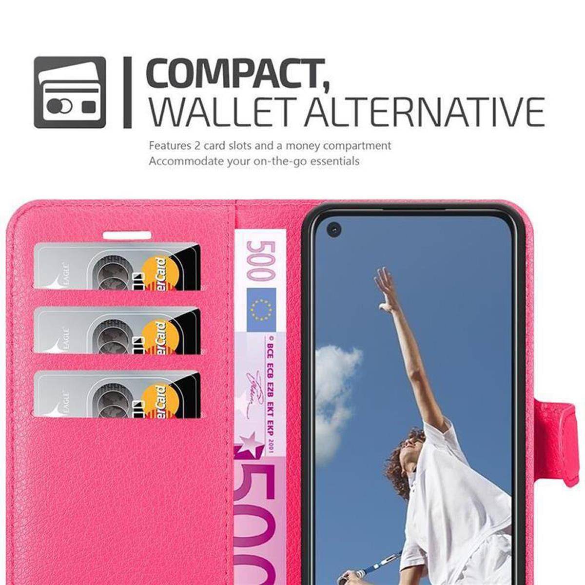 Cadorabo Hülle für Oppo A52 Schutz Hülle in Pink Handyhülle Etui Case Cover Magnetverschluss
